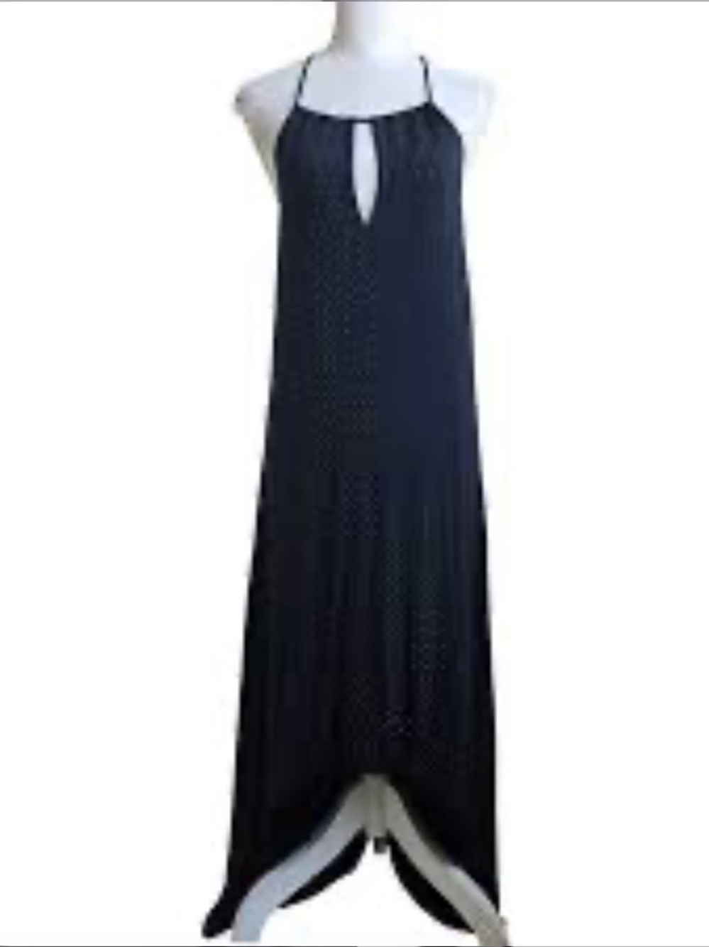Haute Hippie Black Sparkle High-Low Slip Dress